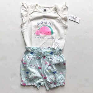 NWT watermelon shirt/shorts outfit 12-18